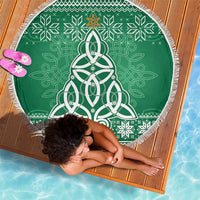 Christmas Ireland Celtic Beach Blanket Special Xmas Tree - Wonder Print Shop