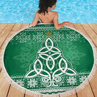 Christmas Ireland Celtic Beach Blanket Special Xmas Tree - Wonder Print Shop