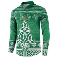 Christmas Ireland Celtic Button Sweatshirt Special Xmas Tree - Wonder Print Shop