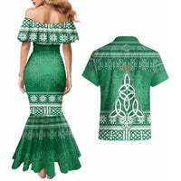 Christmas Ireland Celtic Couples Matching Mermaid Dress and Hawaiian Shirt Special Xmas Tree - Wonder Print Shop