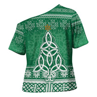 Christmas Ireland Celtic Cross Shoulder Shirt Special Xmas Tree - Wonder Print Shop