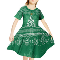 Christmas Ireland Celtic Kid Short Sleeve Dress Special Xmas Tree - Wonder Print Shop
