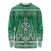 Christmas Ireland Celtic Long Sleeve Shirt Special Xmas Tree - Wonder Print Shop