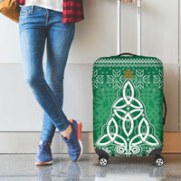Christmas Ireland Celtic Luggage Cover Special Xmas Tree - Wonder Print Shop