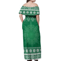 Christmas Ireland Celtic Off Shoulder Maxi Dress Special Xmas Tree - Wonder Print Shop