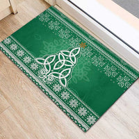 Christmas Ireland Celtic Rubber Doormat Special Xmas Tree - Wonder Print Shop