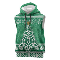Christmas Ireland Celtic Sleeveless Hoodie Special Xmas Tree - Wonder Print Shop