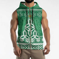 Christmas Ireland Celtic Sleeveless Zip Hoodie Special Xmas Tree - Wonder Print Shop
