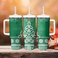 Christmas Ireland Celtic Tumbler With Handle Special Xmas Tree - Wonder Print Shop