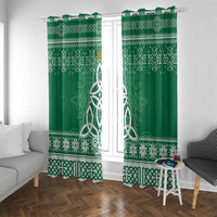 Christmas Ireland Celtic Window Curtain Special Xmas Tree - Wonder Print Shop