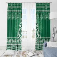 Christmas Ireland Celtic Window Curtain Special Xmas Tree - Wonder Print Shop