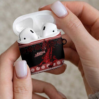 Christmas Wales Celtic AirPods Case Welsh Dragon Nadolig Llawen - Wonder Print Shop