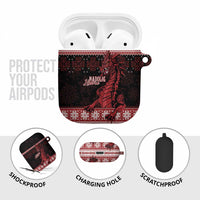 Christmas Wales Celtic AirPods Case Welsh Dragon Nadolig Llawen - Wonder Print Shop