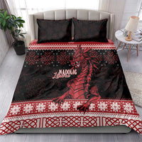 Christmas Wales Celtic Bedding Set Welsh Dragon Nadolig Llawen - Wonder Print Shop