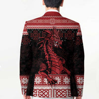 Christmas Wales Celtic Blazer Welsh Dragon Nadolig Llawen - Wonder Print Shop