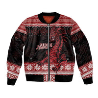 Christmas Wales Celtic Bomber Jacket Welsh Dragon Nadolig Llawen - Wonder Print Shop