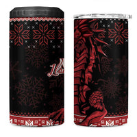 Christmas Wales Celtic 4 in 1 Can Cooler Tumbler Welsh Dragon Nadolig Llawen - Wonder Print Shop