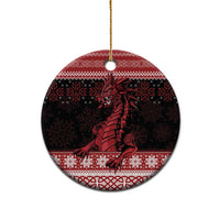 Christmas Wales Celtic Ceramic Ornament Welsh Dragon Nadolig Llawen - Wonder Print Shop