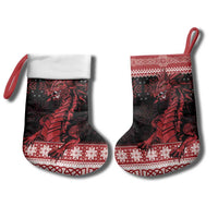Christmas Wales Celtic Christmas Stocking Welsh Dragon Nadolig Llawen - Wonder Print Shop