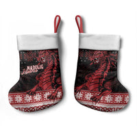 Christmas Wales Celtic Christmas Stocking Welsh Dragon Nadolig Llawen - Wonder Print Shop