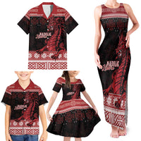 Christmas Wales Celtic Family Matching Tank Maxi Dress and Hawaiian Shirt Welsh Dragon Nadolig Llawen - Wonder Print Shop