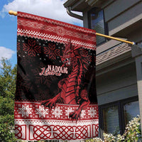 Christmas Wales Celtic Garden Flag Welsh Dragon Nadolig Llawen - Wonder Print Shop