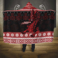 Christmas Wales Celtic Hooded Blanket Welsh Dragon Nadolig Llawen - Wonder Print Shop