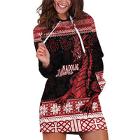 Christmas Wales Celtic Hoodie Dress Welsh Dragon Nadolig Llawen - Wonder Print Shop