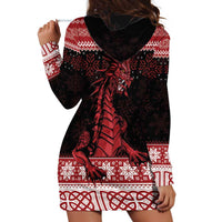 Christmas Wales Celtic Hoodie Dress Welsh Dragon Nadolig Llawen - Wonder Print Shop
