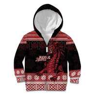 Christmas Wales Celtic Kid Hoodie Welsh Dragon Nadolig Llawen - Wonder Print Shop