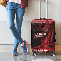 Christmas Wales Celtic Luggage Cover Welsh Dragon Nadolig Llawen - Wonder Print Shop