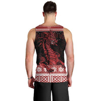 Christmas Wales Celtic Men Tank Top Welsh Dragon Nadolig Llawen - Wonder Print Shop