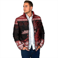 Christmas Wales Celtic Padded Jacket Welsh Dragon Nadolig Llawen - Wonder Print Shop