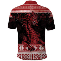 Christmas Wales Celtic Polo Shirt Welsh Dragon Nadolig Llawen - Wonder Print Shop