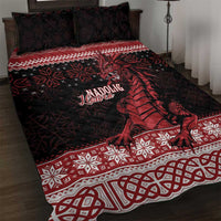 Christmas Wales Celtic Quilt Bed Set Welsh Dragon Nadolig Llawen - Wonder Print Shop