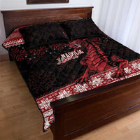 Christmas Wales Celtic Quilt Bed Set Welsh Dragon Nadolig Llawen - Wonder Print Shop