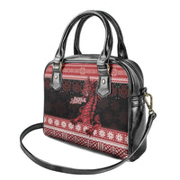 Christmas Wales Celtic Shoulder Handbag Welsh Dragon Nadolig Llawen - Wonder Print Shop