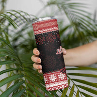 Christmas Wales Celtic Skinny Tumbler Welsh Dragon Nadolig Llawen - Wonder Print Shop