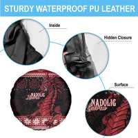 Christmas Wales Celtic Spare Tire Cover Welsh Dragon Nadolig Llawen - Wonder Print Shop