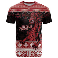 Christmas Wales Celtic T Shirt Welsh Dragon Nadolig Llawen - Wonder Print Shop