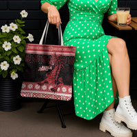 Christmas Wales Celtic Tote Bag Welsh Dragon Nadolig Llawen - Wonder Print Shop