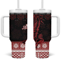 Christmas Wales Celtic Tumbler With Handle Welsh Dragon Nadolig Llawen - Wonder Print Shop