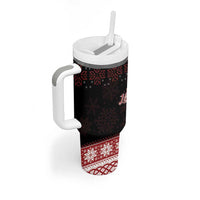 Christmas Wales Celtic Tumbler With Handle Welsh Dragon Nadolig Llawen - Wonder Print Shop