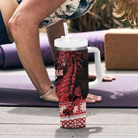 Christmas Wales Celtic Tumbler With Handle Welsh Dragon Nadolig Llawen - Wonder Print Shop