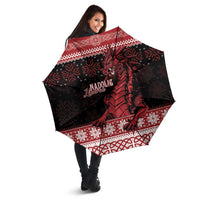 Christmas Wales Celtic Umbrella Welsh Dragon Nadolig Llawen - Wonder Print Shop