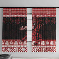 Christmas Wales Celtic Window Curtain Welsh Dragon Nadolig Llawen - Wonder Print Shop