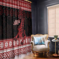 Christmas Wales Celtic Window Curtain Welsh Dragon Nadolig Llawen - Wonder Print Shop