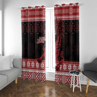 Christmas Wales Celtic Window Curtain Welsh Dragon Nadolig Llawen - Wonder Print Shop