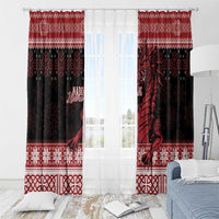 Christmas Wales Celtic Window Curtain Welsh Dragon Nadolig Llawen - Wonder Print Shop