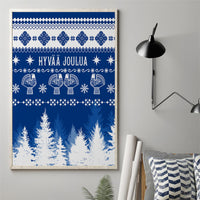 Finland Christmas Hannunvaakuna Tattoo Canvas Wall Art Hyvaa Joulua - Flag Color LT7 - Wonder Print Shop